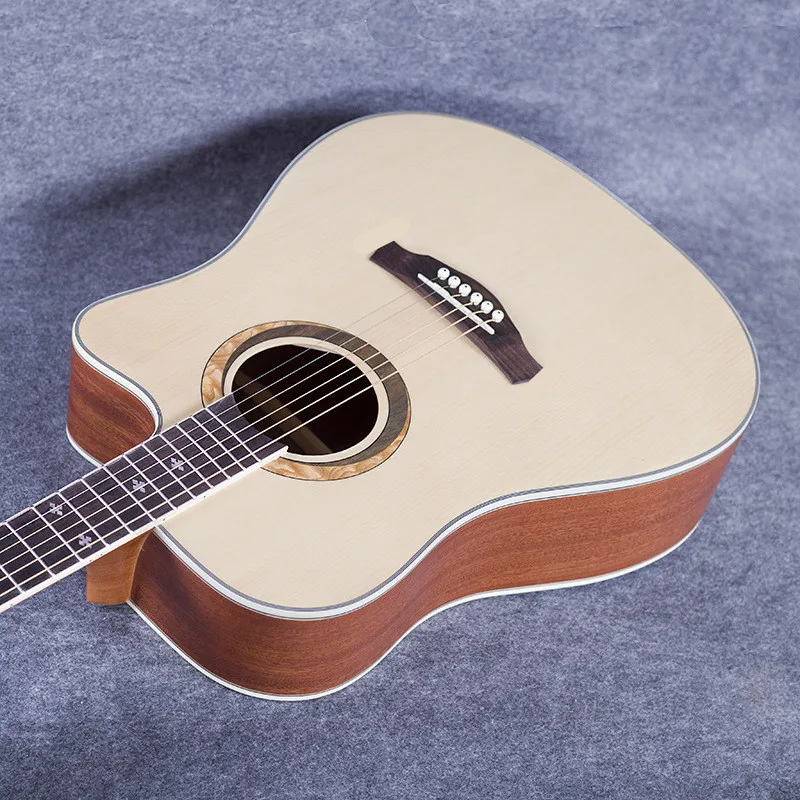 41 30 Новая дюймовая акустическая гитара с грифом из палисандра тюнером струны