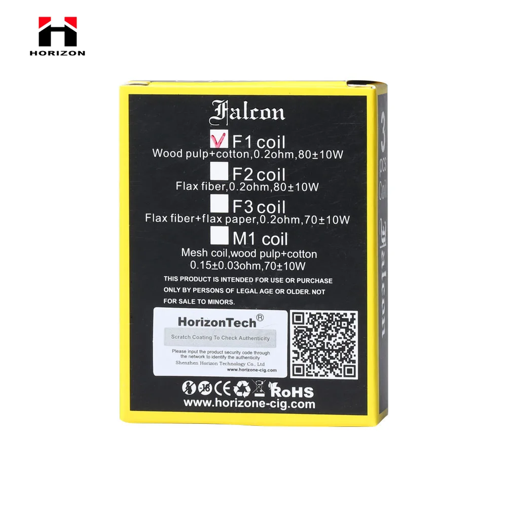 3 9 шт. оригинальная HorizonTech Сокол F1 0.2ohm катушка головка электронная сигарета для