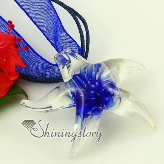 Подвески из стекла муранского в виде цветов морской звезды венецианские