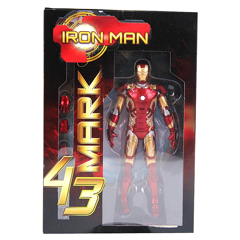Marvel Мстители Железный человек фигурка модель MK42 MK43 MK21 IronMan Коллекционная кукла ПВХ фигурка подарок на день рождения игрушка для детей