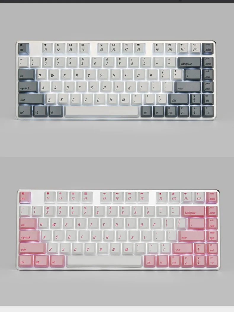 Magicforce 82 ключ PBT сублимации издание антипризрак USB проводной белый подсветкой эргономичная механическая клавиатура Gateron переключатели