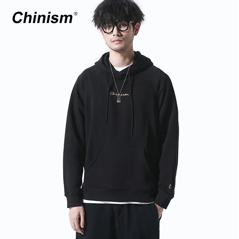 Классический бренд CHINISM толстовка с вышитыми буквами Свободный пуловер для