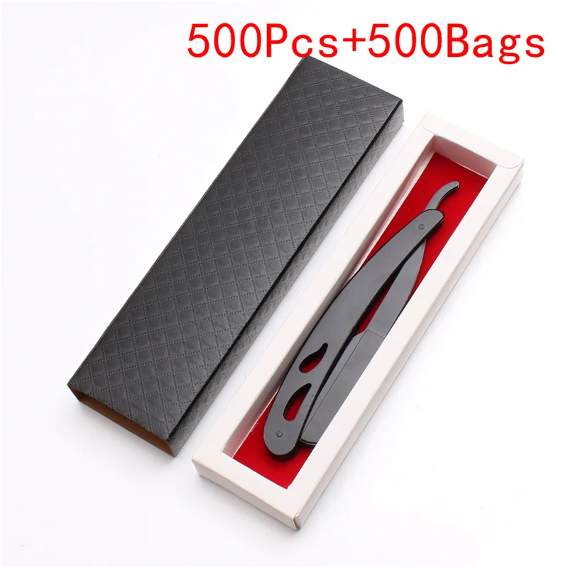 C6102 Hei 500Y3 500 шт. 14x2 см гравировка Мужская прямая Опасная бритва stainlessll бритва складной нож для бритья Инструменты для удаления волос лезвие C6102 - Цвет: C6102 Hei 500Y3