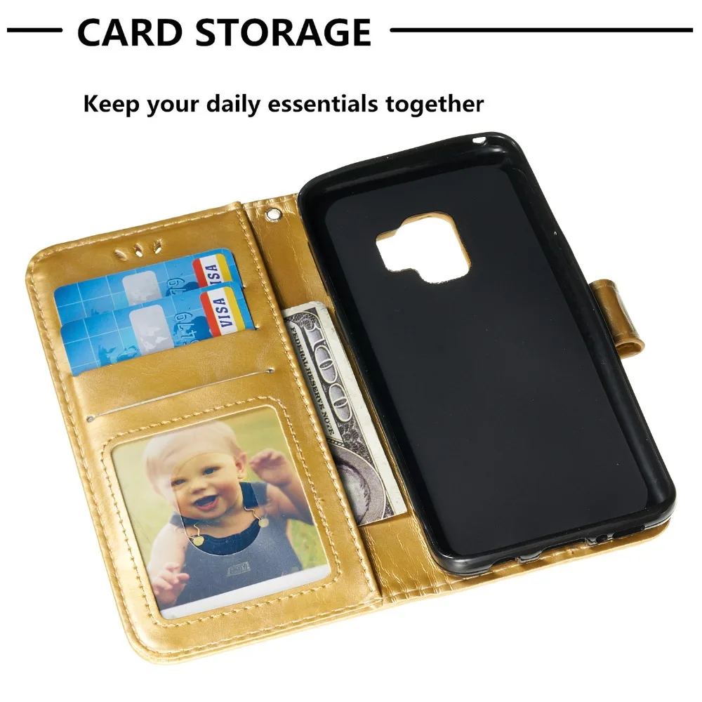 Luxury purse flip leather case for Samsung Galaxy S9/S9 PLUS exquisite fashion style mobile phone plus | Мобильные телефоны и