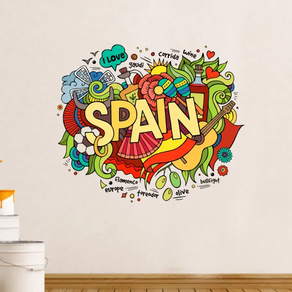 Виниловая водостойкая Настенная Наклейка с изображением Испании|sticker samsung|decal