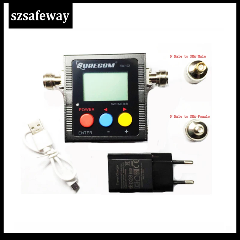 SW-102 100-520 МГц цифровой VHF/UHF мощность КСВ метр SURECOM для двухстороннего радио SW102