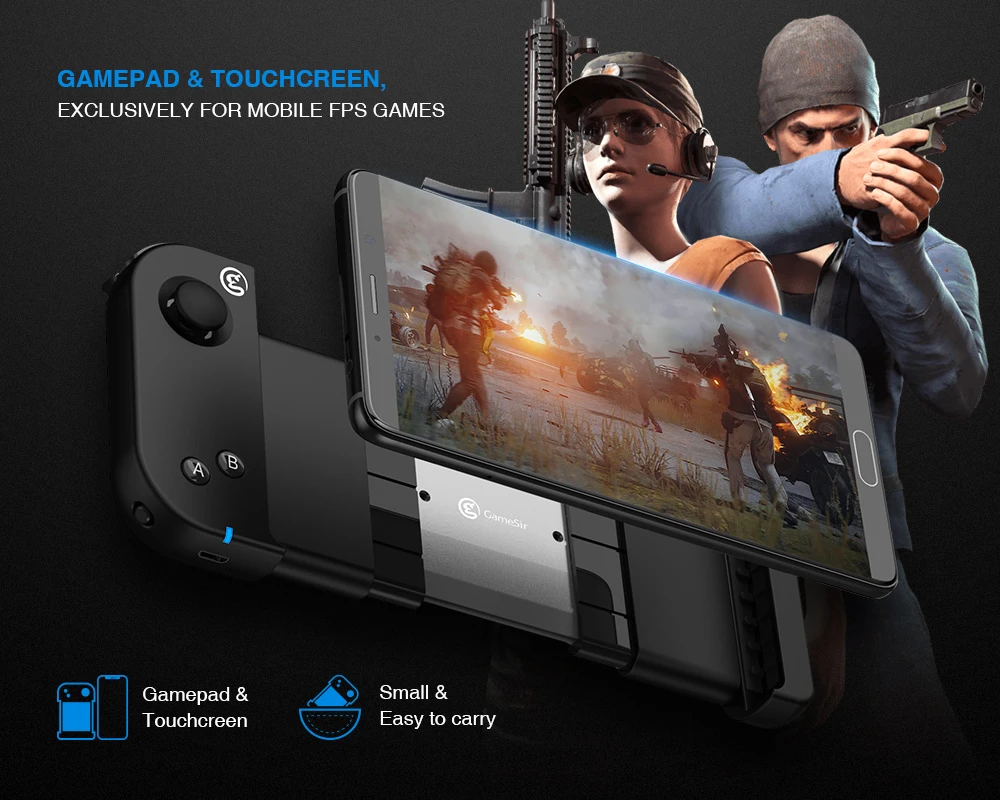 GameSir T6 Bluetooth геймпад с одной рукой джойстик игровой контроллер для IOS iPhone Мобильных Телефонов PUBG FPS игры