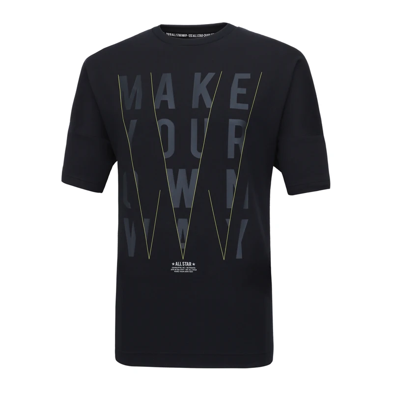 Li-Ning Мужская серия WADE футболка с коротким рукавом дышащая свободная посадка хлопок джерси подкладка спортивные футболки топы AHSP027 MTS3107