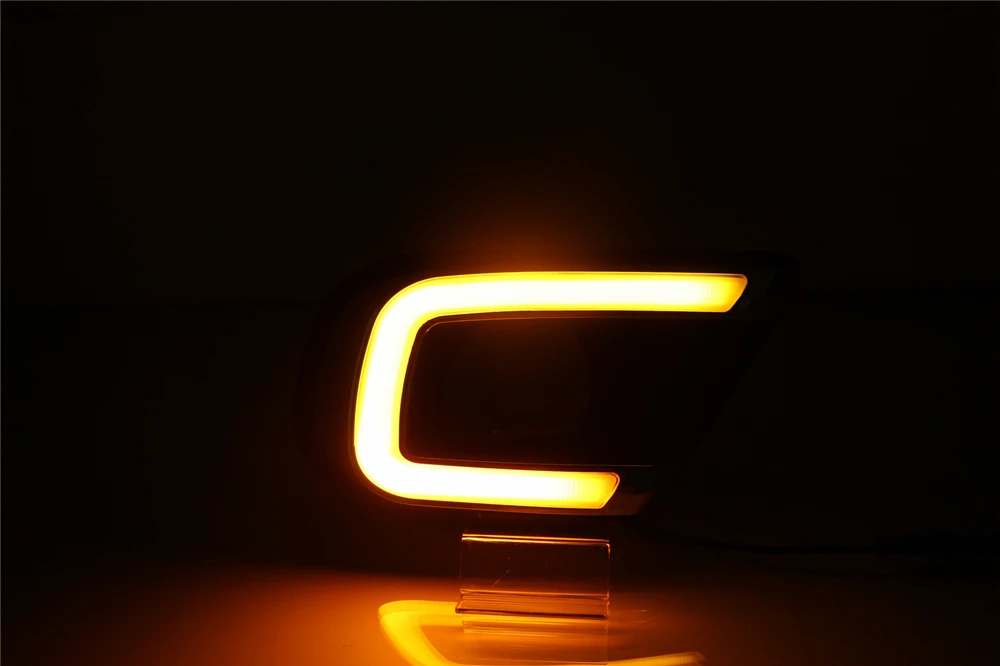 CSCSNL 1 комплект светодиодный DRL дневные ходовые огни с поворотной желтой сигнальной лампой для Fiat freeont Dodge jource