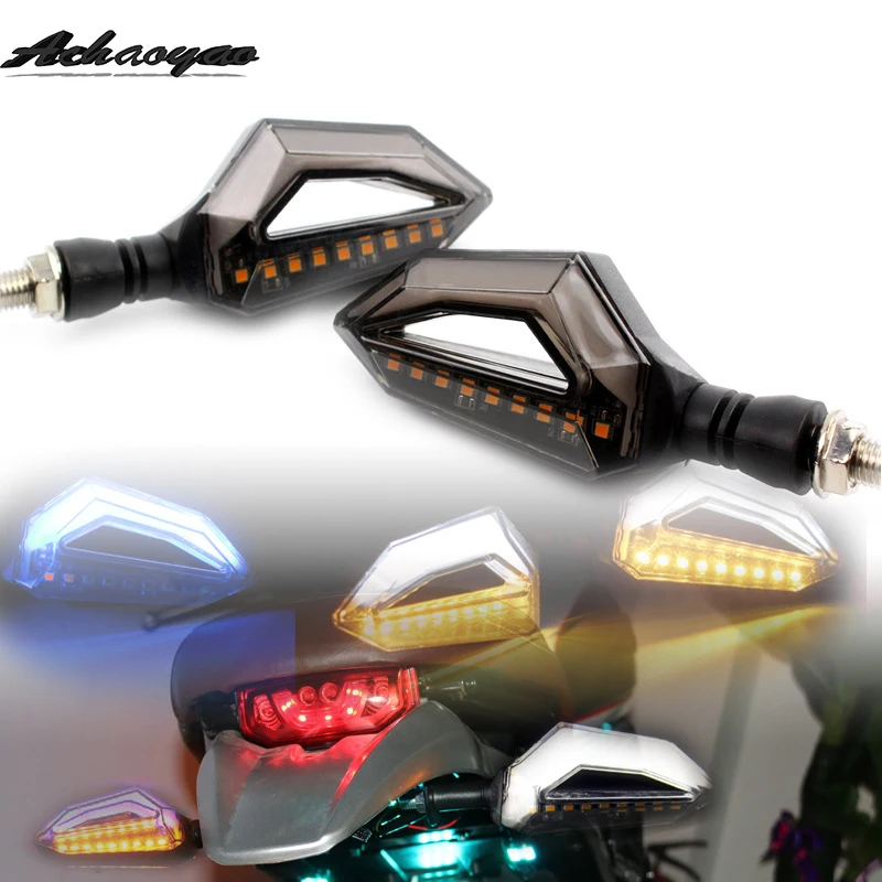 Clignotant moto 12 LED intermittes frecce сигнальные огни поворота мигалка задние фонари для Harley
