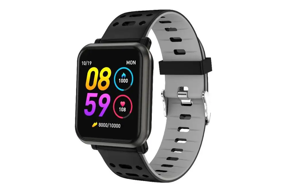 Gery FocuSmart FS11 Смарт-часы фитнес-трекер кровяное давление монитор HeartRate водонепроницаемый спортивный смарт-браслет для IOS/Andriod - Цвет: Gery