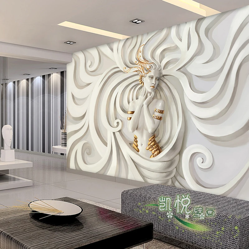 3d Роспись на заказ 3D стерео модный Индивидуальный дизайн большая роспись богини