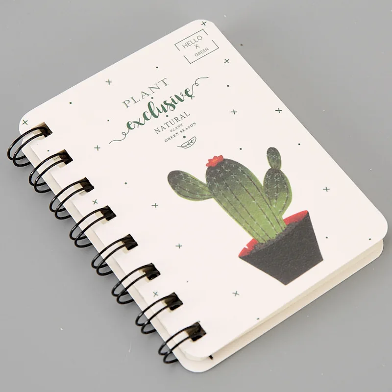 cactus 3 Кольцо каваи блокнот мультфильм Кот кактус шаблон Блокнот A7 блокнот для записей школьные принадлежности креативные буклеты офисные канцелярские принадлежности подарок - Цвет: cactus 3