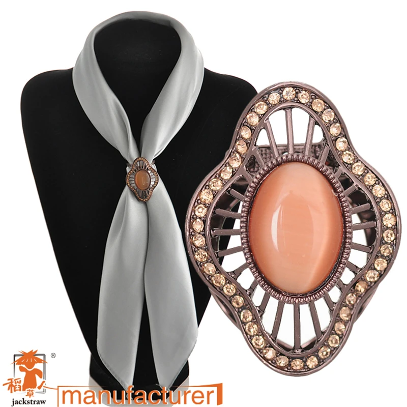 2018 модные стразы заколка для шелкового шарфа Длинные элегантные женские