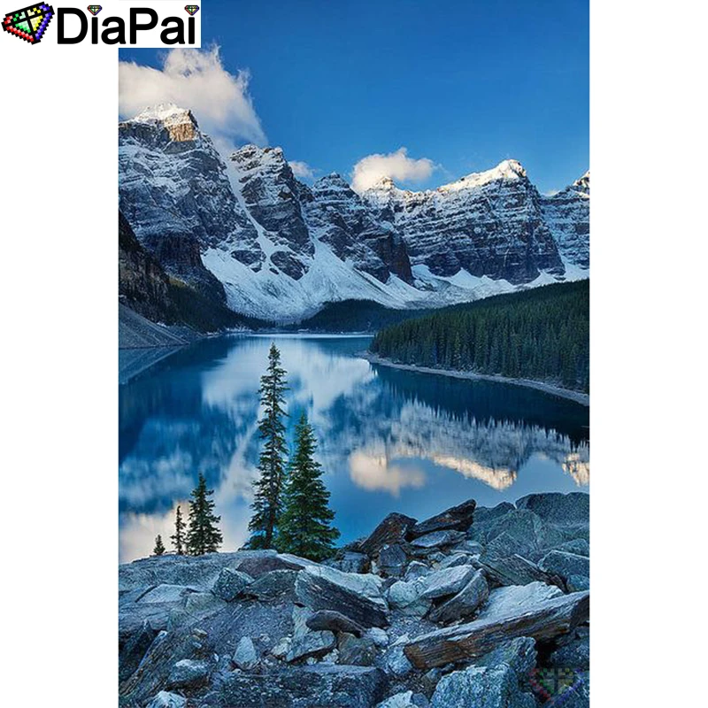 

DIAPAI 5D DIY Diamond Painting 100% Full Square/Round Drill "Snow mountain" Diamond Embroidery Cross Stitch 3D Decor A22058
