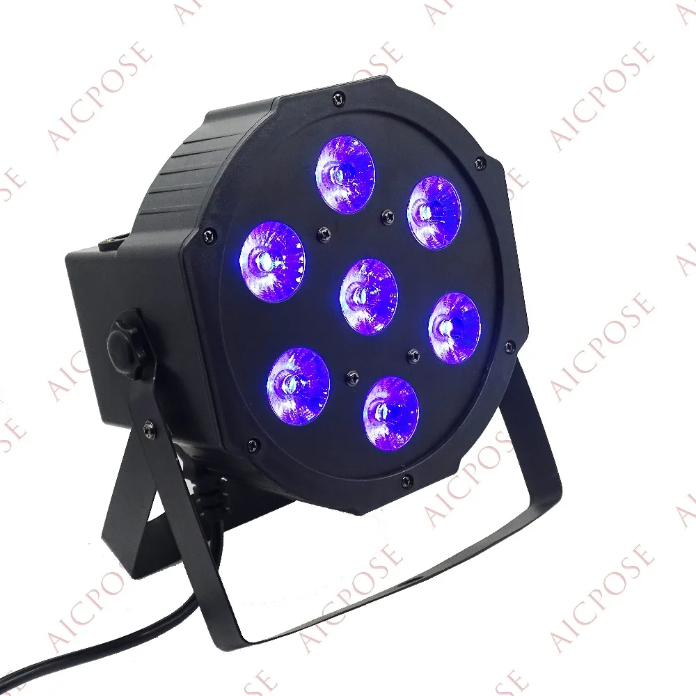 18 шт./лот 25 Угловые большие линзы 7x18 Вт led Par огни RGBWA UV 6in1 плоские par dmx512 дискотечные