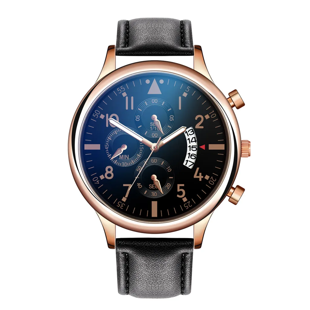 

Fashion Simple Men Watches Bracele Leather Strap Alloy Dial Buckle Business Mens Clocke Quartz Wrist Watches relogio masculino