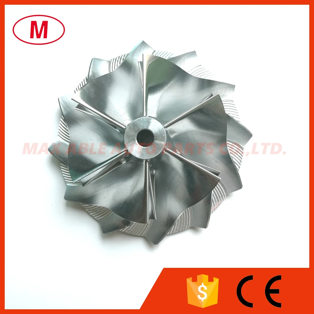 TD04 Высокая производительность турбокомпрессора directioaluminum 2618/фрезерный/Turbo рабочее колесо компрессора 49,00/64,89 мм 6+ 6 лезвий заднего хода