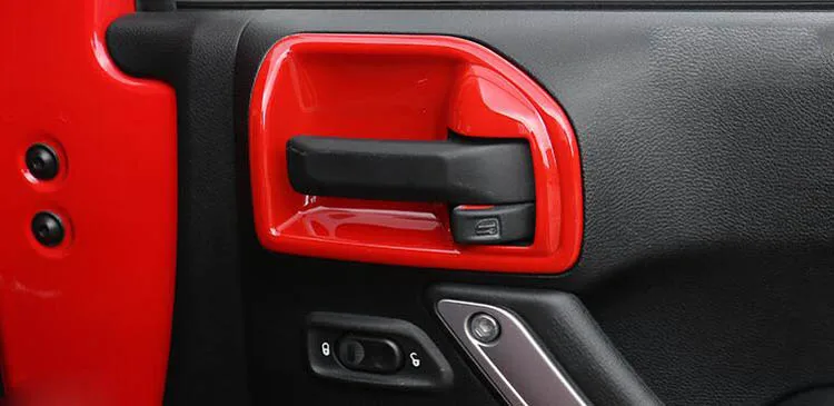 ABS 4 дверная ручка крышка чаши наклейка шт./компл. для Jeep Wrangler JK 2011 2012 2013 2014 2015 2016 2017
