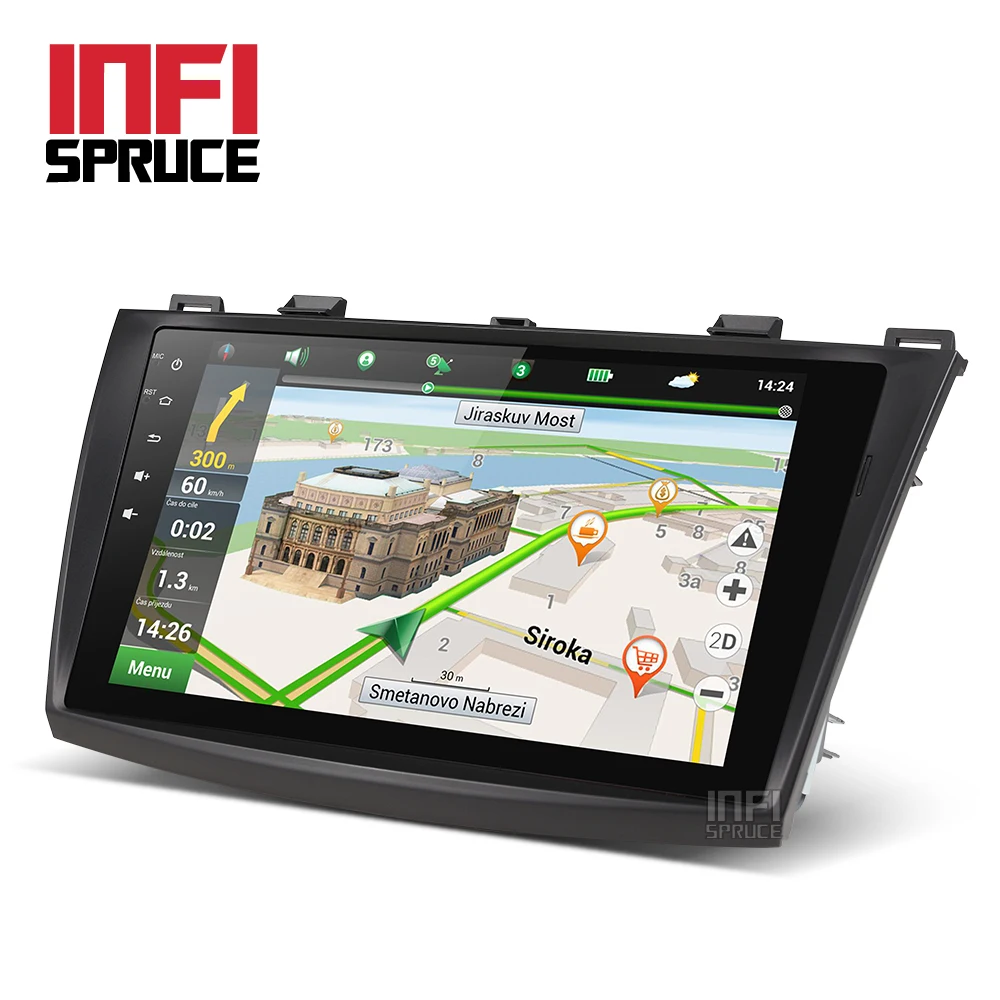 Octa core android 8.1 car dvd for MAZDA 3 9 inch Touch Screen with 1 din radio gps video wifi navigation multimedia player | Автомобили и