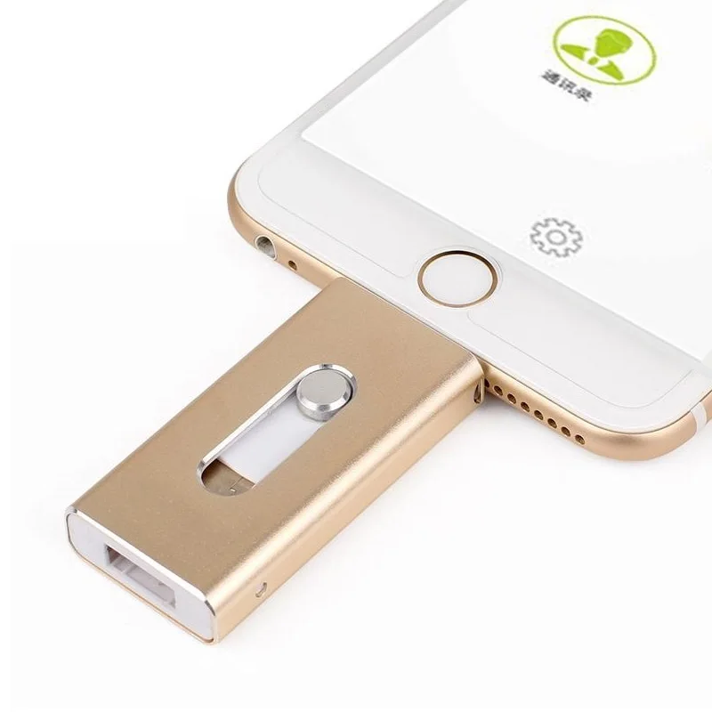 USB флеш накопитель для iPhone 7 8 6 Plus ipad металлический HD карта памяти двойного