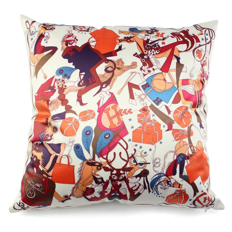 European Luxury Silk-like Brocade Geometric Cushion Cover Home Geometricos Funda Cojin Sofa Pillow Case Pattern | Дом и сад