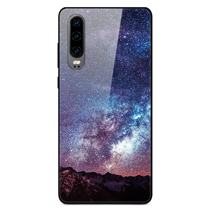 6 Чехол H для huawei P30, жесткий стеклянный чехол для телефона huawei P30 Pro P30Pro, Мягкий бампер, закаленное P 30, пространство для Huawe P30 - Цвет: 6
