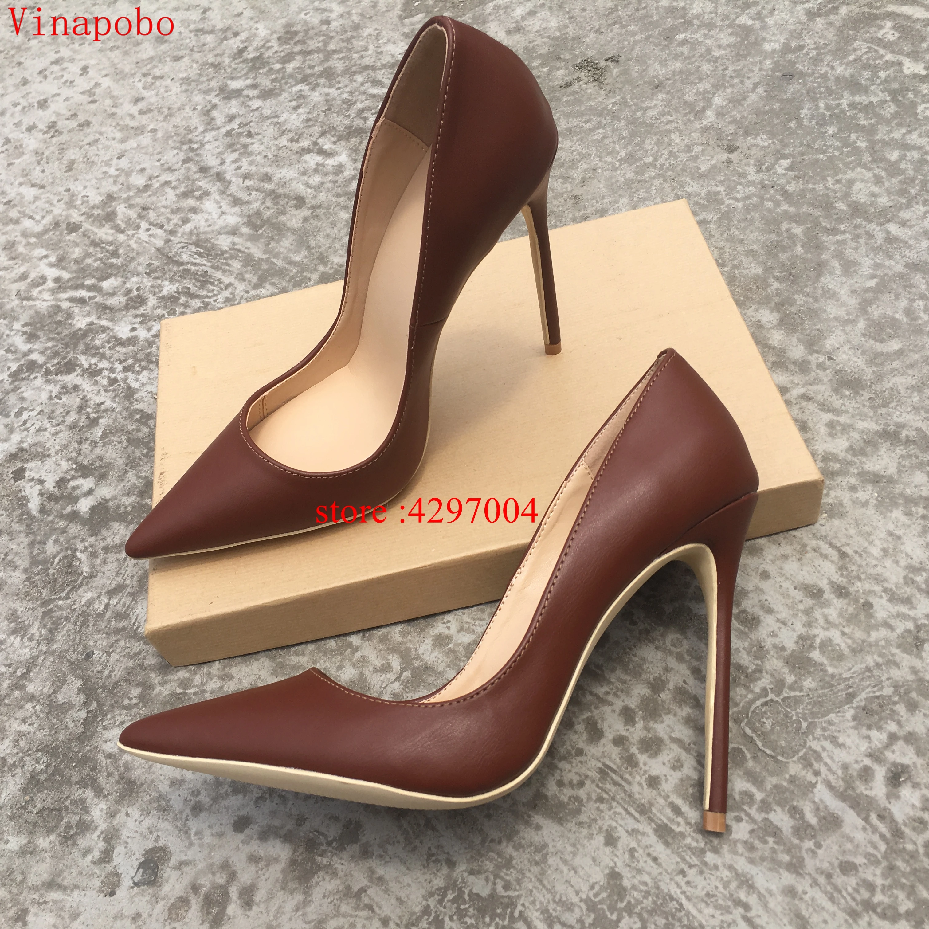 Женские туфли-лодочки на высоком каблуке 12 см с острым носком | Обувь