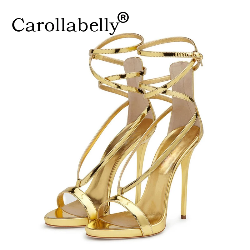 Carollabelly 2019 новые босоножки на высоком каблуке Женская летняя модельная обувь с