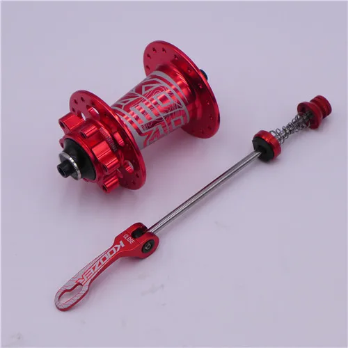 Red QR KOOZER XM490 MTB горный велосипед передний подшипник ступицы 32 отверстия QR& Thru 100*9 мм и 100*15 мм 6 болтов - Цвет: Red QR
