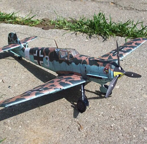 1:33 немецкий набор 3D бумажных моделей бойцов тропической пустыни Bf - 109-E-4 | Игрушки