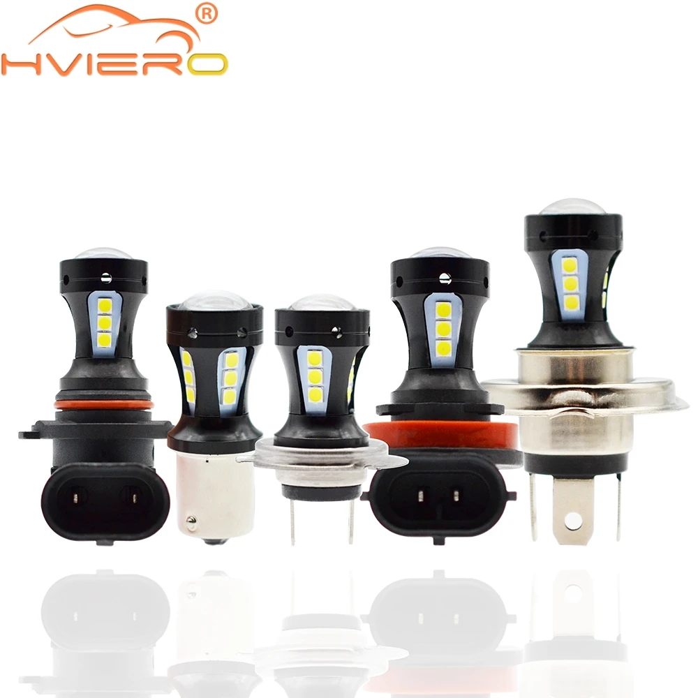 1 шт. H4 H7 1156 1157 H8 9005/9006/H10 3030 18SMD светодиодный туман светильник Мотоцикл головной светильник AC/DC 12-24V