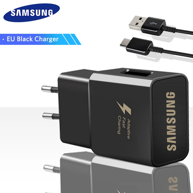 Адаптер для быстрой зарядки Samsung Galaxy S9 S8 Plus note 8 Originele дорожный адаптер стандарта