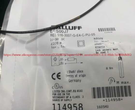 

100% NEW BES 516-3007-G-E4-C-PU-05 proximity switch sensor