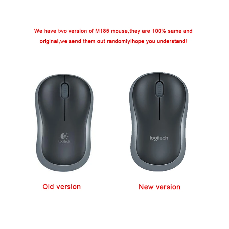 Оригинальная Беспроводная простая модная мышь Logitech M185 и три цвета на выбор для
