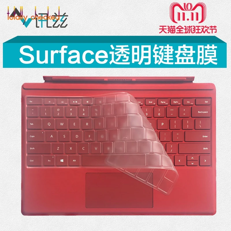Прозрачная накладка на клавиатуру для Microsoft Surface Pro 7 6 5 4 12 3 дюйма/Surface book go 2 13 15