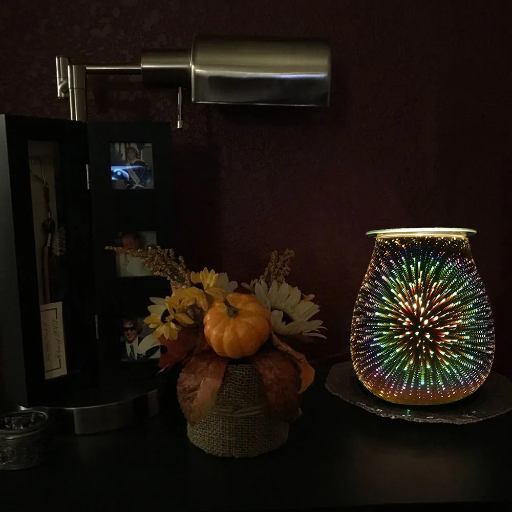 Электрическая аромалампа 25 w AC110V Духи Диффузор 3D эффект Стекло благовония для