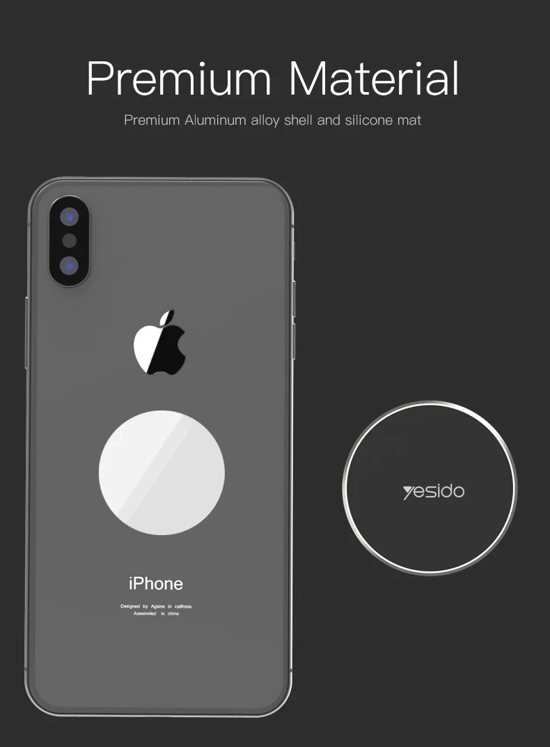Yesido C38 круглая пластина Магнитная автомобильная подставка для телефона для iPhone samsung Xiaomi магнитный держатель для телефона в автомобиле держатель