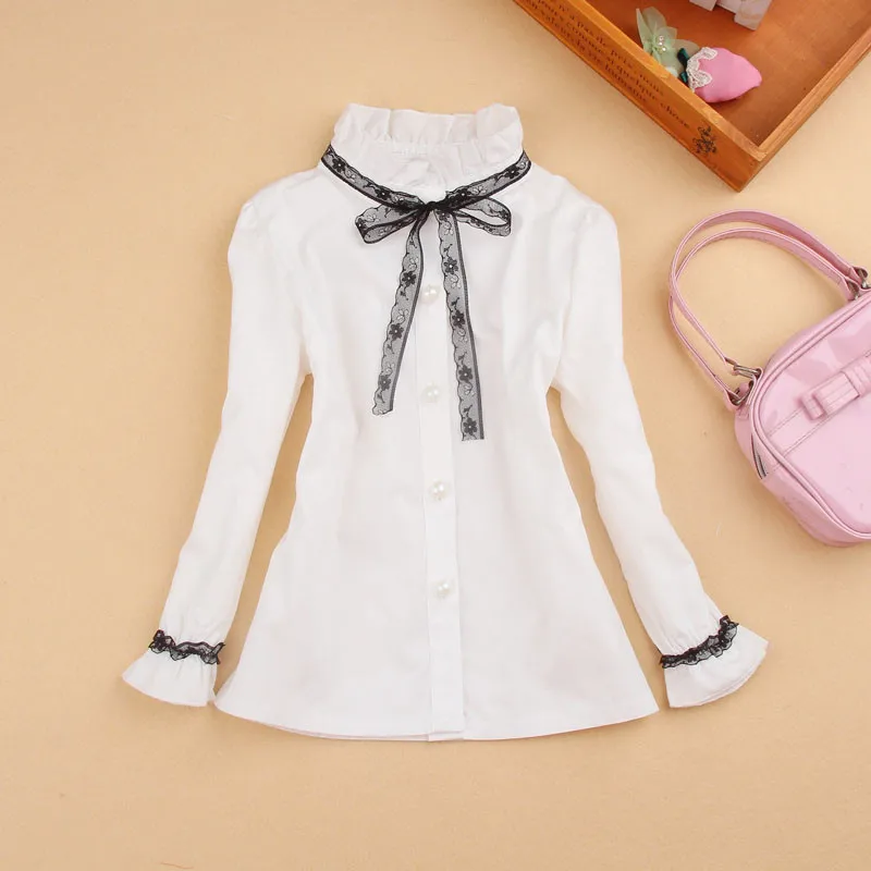 Новые 2017 Весенние подростковые топы для девочек блузки школников