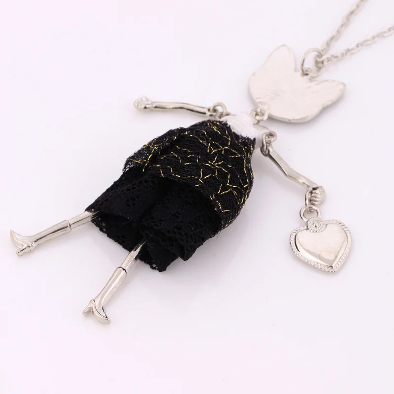 Модные кукла леди Подвески Длинные Цепи чокер длинное ожерелье и кулон эффектное