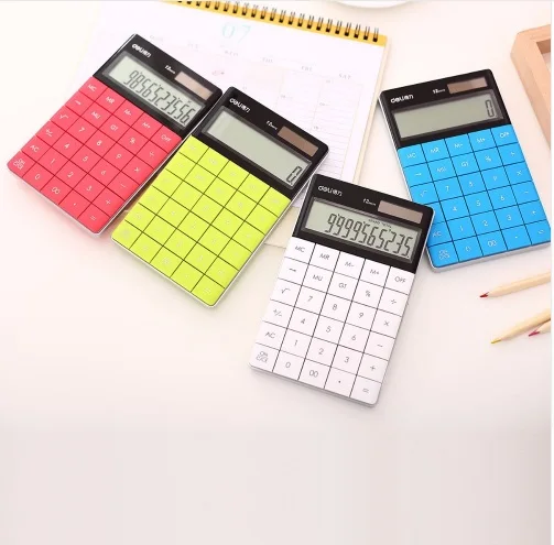 LCD Display Digits 12 Digit Ultra slim Transparent Solar Calculator for Student School Office tudents Children Gift | Компьютеры и