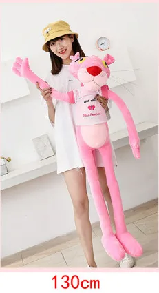 130cm wear clothes 1 шт./лот, Новое поступление, Милая Розовая пантера, плюшевая кукла, игрушки для девочек, безопасные игрушечные, рождественские подарки 60, 80, 100, 130 см - Цвет: 130cm wear clothes