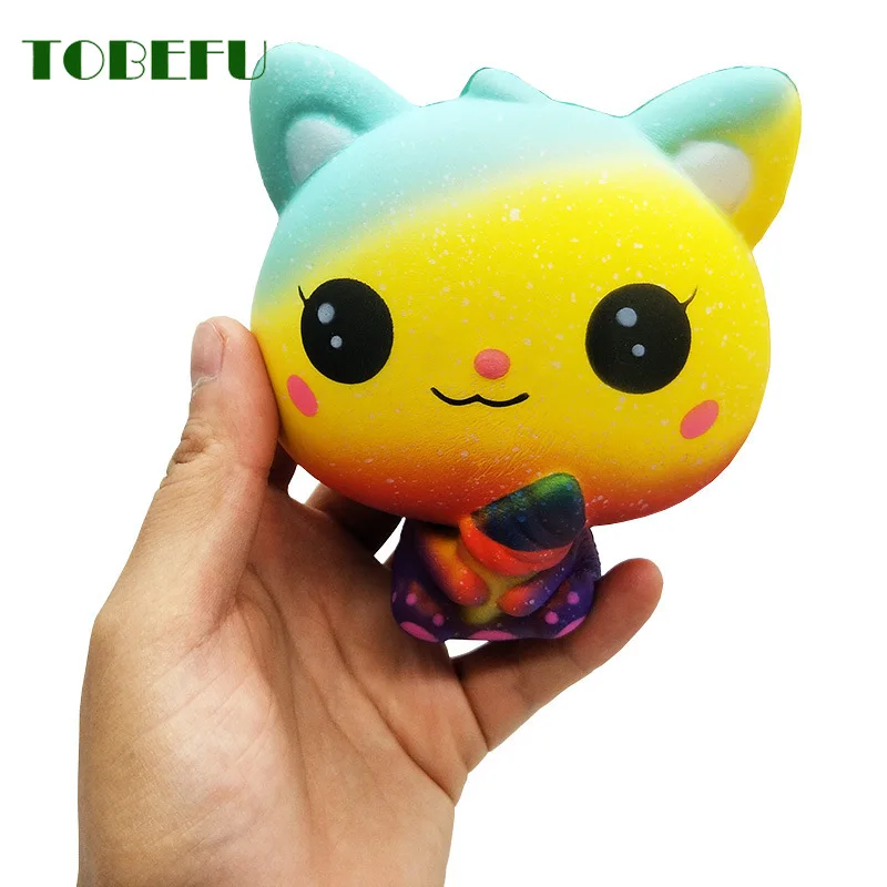 TOBEFU милый Jumbo новый Galaxy мороженое кошка котенок мягкое медленно поднимающийся