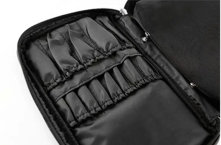 Органайзер для кистей макияжа женская косметичка холщовая вместительная