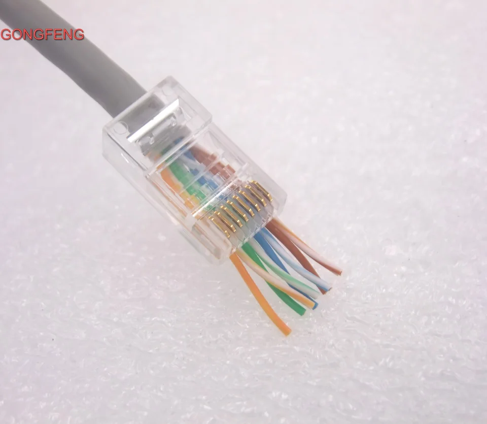 100 шт. Новинка лидер продаж разъем RJ45 8P8C CAT6 шесть типов неэкранированных сквозных