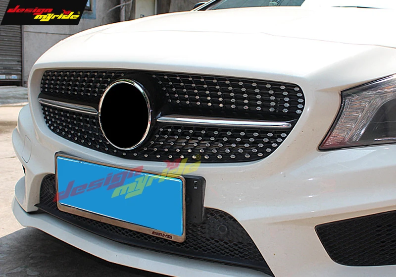 Для Mercedes CLA W117 C117 X117 Передняя Алмазная решетка гриль грили глянцевый черный CLA200 CLA250 CLA180 прямая 1:1 замена 14-18