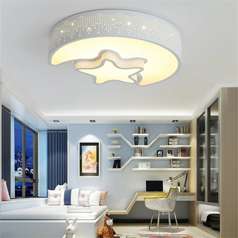 Креативный светодиодный потолочный светильник в форме Луны защита глаз