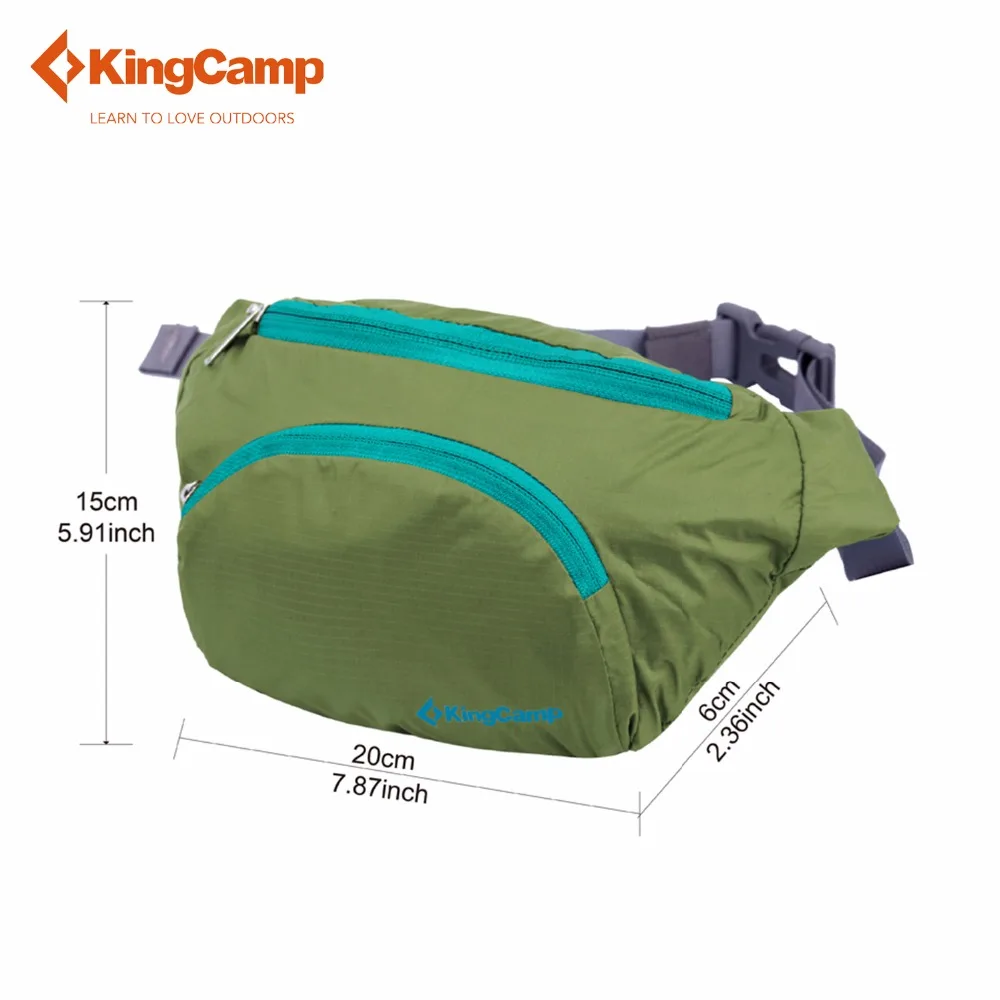 KingCamp Годная Для Лиц Обоего Пола Поясная Сумка Сумка Для Талии Водоупорные Сверхлегкие Спортивные Сумки Кемпинговые Гимнастические Сумки Для Путешествий На Открытом Воздухе Свернутые Удобные Для Ношения