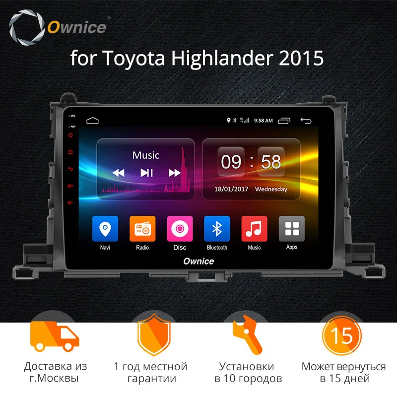 Ownice K1 K2 Android 8 1 Octa Core автомобильный Радио плеер gps для toyota highlander 2015 2G Оперативная