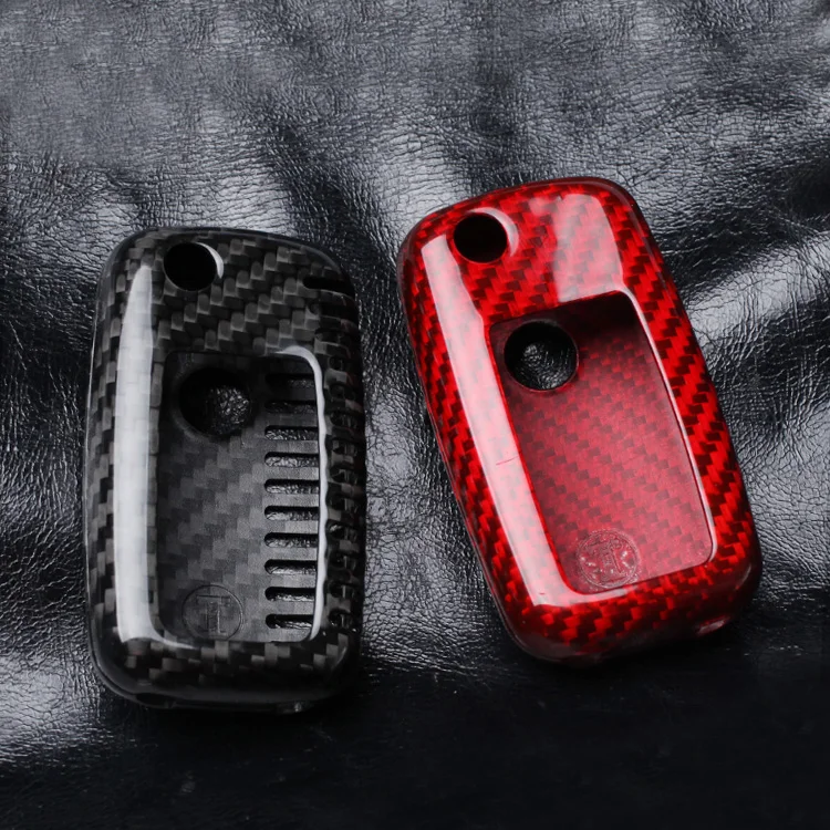 Т углеродное волокно дистанционный складной ключ брелок чехол Оболочка Чехол